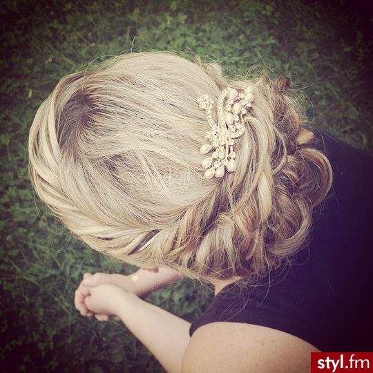 Blond Upięcie Kręcone Ślubne Długie Fryzury