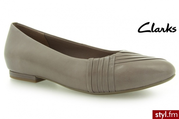 CLARKS Chime Ring Heather Leather - Balerinki Buty Moda
