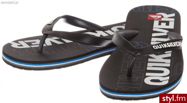 QUIKSILVER Japonki Klapki Basen MOLOKAI NITRO G REY - Klapki Buty Moda
