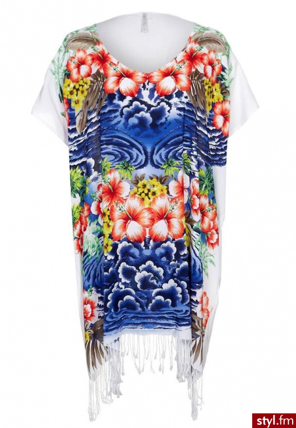 Seafolly RETRO HAWAII Akcesoria plażowe kolorowy Odcienie niebieskiego - Tuniki Ciuchy Moda