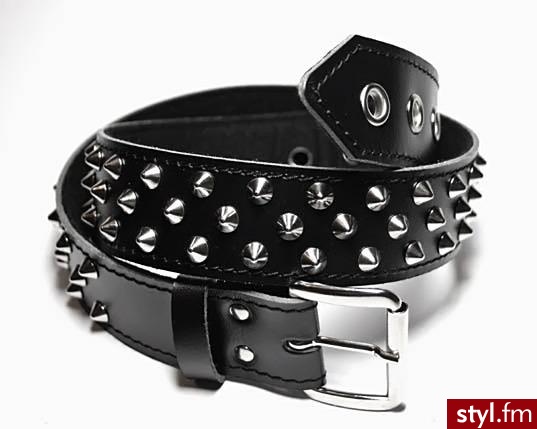 pasek z ćwiekami CONE STUD 3-RZĘDOWY naprzemienny - Pozostałe Dodatki Moda