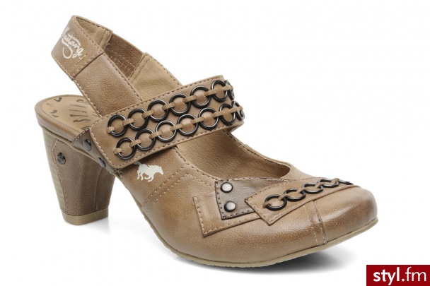 Mustang shoes Czółenka Lora (Brązowy) - Czółenka Buty Moda