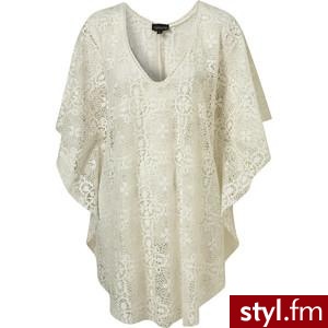 Cream Lace Cape Cover Up - TopShop - Polyvore. Pobrano ze strony: http://www.polyvore.com/cream_lace_cape_cover_up/thing?id=29946841 - Pozostałe Ciuchy Moda