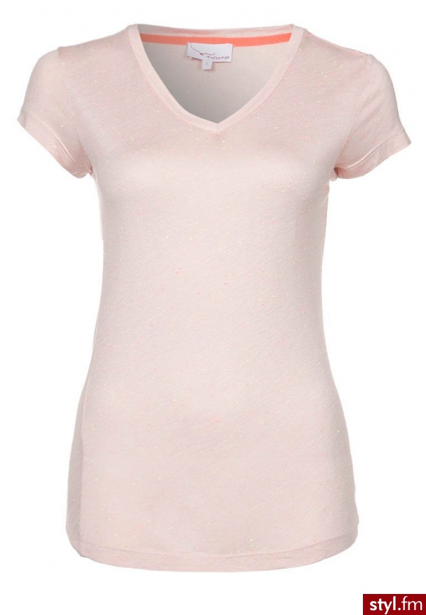 TWINTIP Nappy Detailed Tshirt basic pink - Bluzki Ciuchy Moda