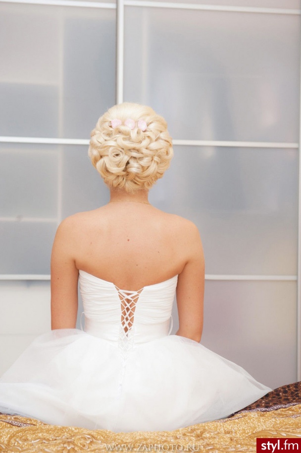 Blond Upięcie Kręcone Ślubne Długie Fryzury