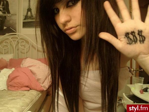 EMO Alternatywne Średnie Fryzury