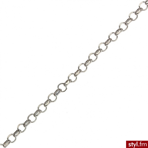 Srebrny Łańcuszek Diamentowane Rolo 45 cm; ᴓ 1,6 mm - Łańcuszki Biżuteria Moda