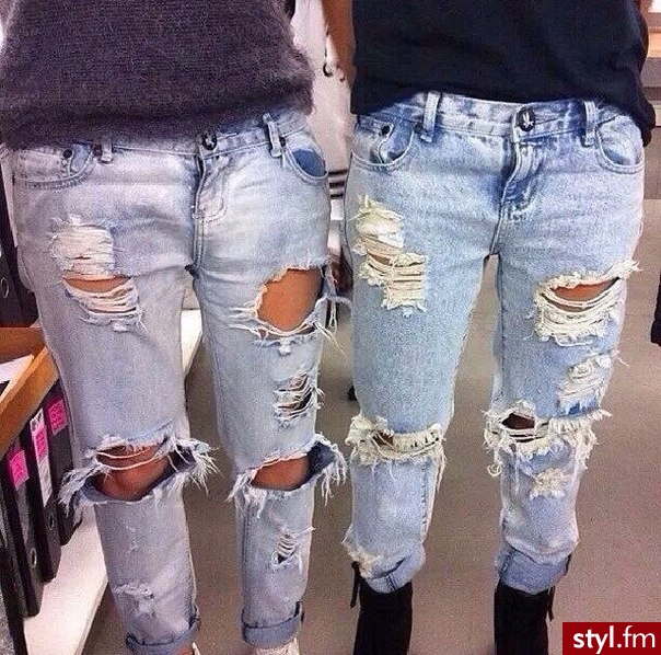 Jeansy Spodnie Moda