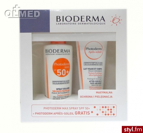 Bioderma Photoderm SPF 50 spray 200 ml + Bioderma Photoderm Aprs-soleil emulsja 100 ml - Emu Buty Moda