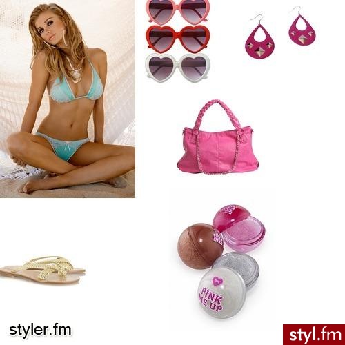 na plarze. okulary,kolczyki,struj kopielowy,torebka,buty,byszczyk - Styler