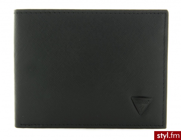 Guess PORTFEL MĘSKI MY LORD FLAT BILLFOLD W C.PCK BLACK - Portfele i etui Dodatki Moda