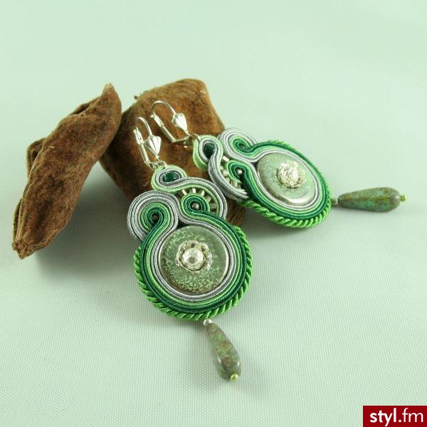 Selva tropical - kolczyki wykonane metodą sutasz, zapraszam na djenkowo.blogspot.com - Kolczyki Biżuteria Moda