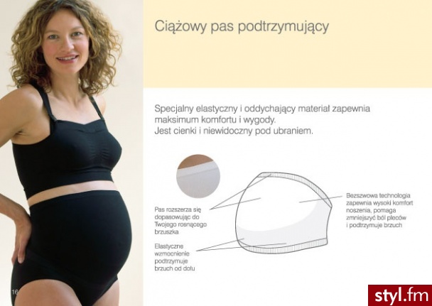Medela Ciążowy pas podtrzymujący czarny - Pozostałe Bielizna Moda