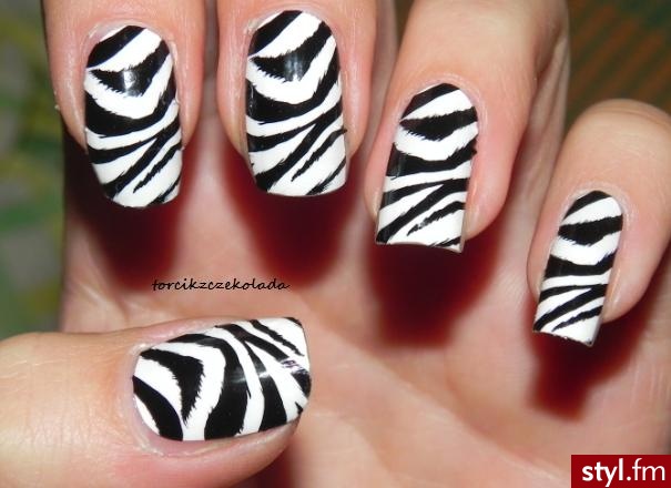 zebra ;) - Naturalne Paznokcie