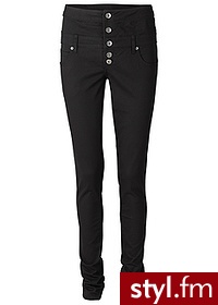 Bonprix Spodnie ze stretchem czarny 946144_18834 - Pozostałe Spodnie Moda