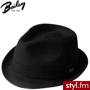 Bailey BILLY Centre Dent Trilby Straw Hat - Black - Polyvore. Pobrano ze strony: http://www.polyvore.com/cgi/thing?id=31433828 - Nakrycia głowy Dodatki Moda