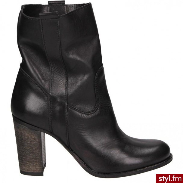 Venezia BOTKI 795 VIT NERO - Botki Buty Moda