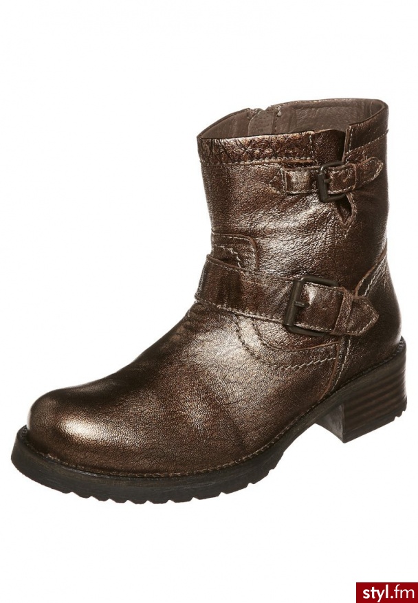 Buffalo Botki Złoty - Botki Buty Moda