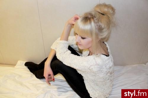 Długie - Blond Kok Proste z grzywką Na co dzień Długie Fryzury