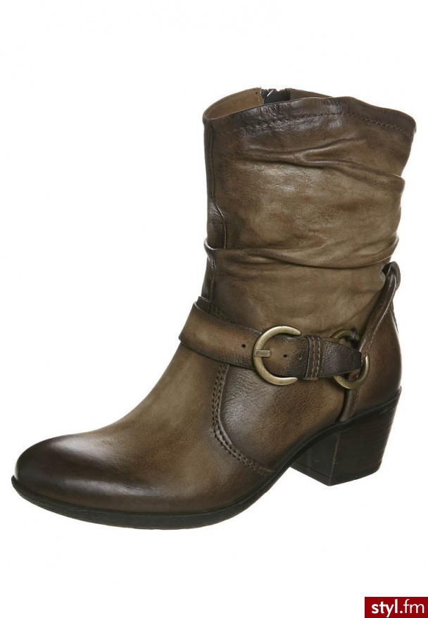MJUS Botki kowbojki i motocyklowe brązowy (140237-8830) - Botki Buty Moda