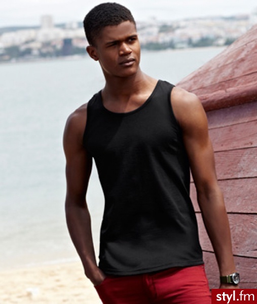 Fruit Of The Loom Męski T-shirt Athletic Vest kolor biały - Sportowe Buty Moda
