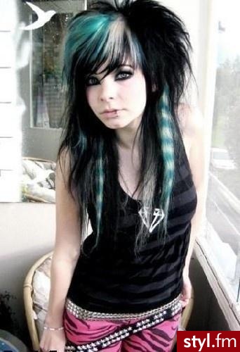 EMO Alternatywne Średnie Fryzury