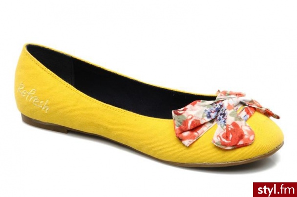 Refresh BALERINKI NAPUKA BY REFRESH (Żółty) - Balerinki Buty Moda