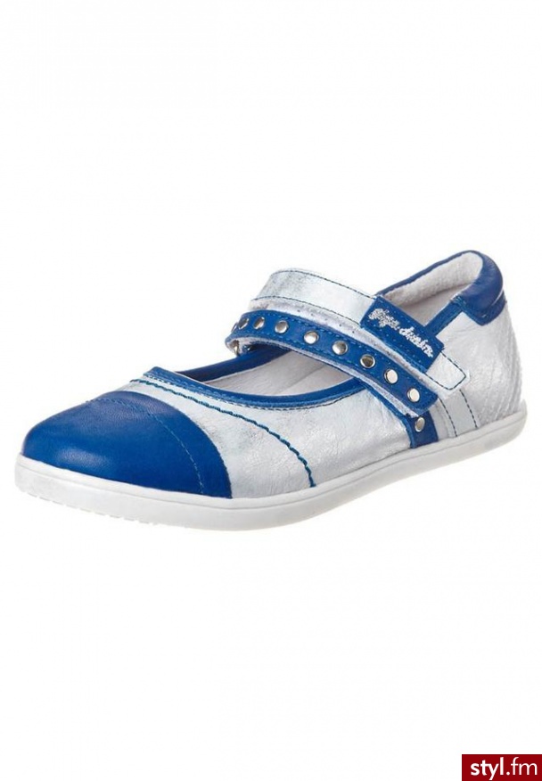 Giga Baleriny z zapięciem niebieski - Balerinki Buty Moda