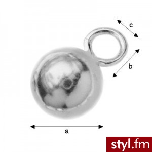 Element ozdobny kulka 4 mm - Wisiorki Biżuteria Moda