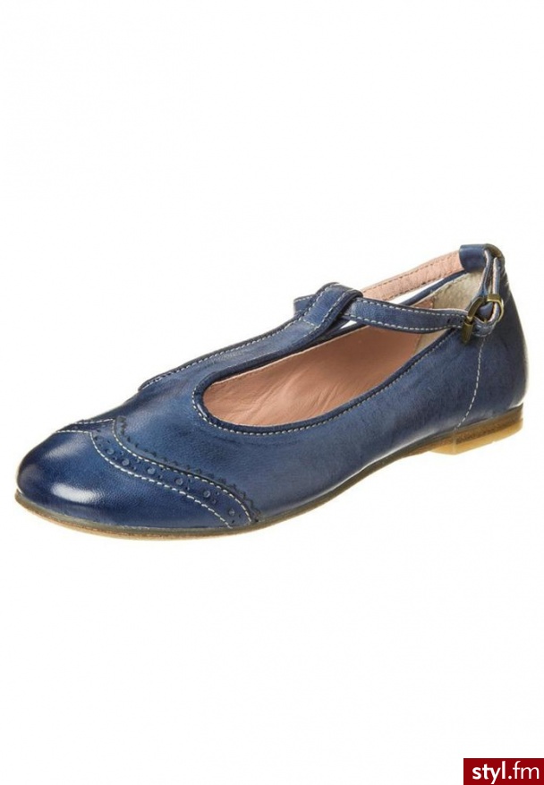 Momino AQUAMARINA Baleriny z zapięciem niebieski - Balerinki Buty Moda