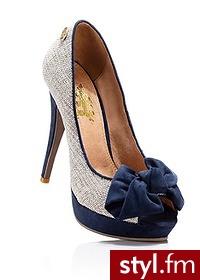 Bonprix Czółenka ciemnoniebiesko-szary 949933_24416 - Czółenka Buty Moda
