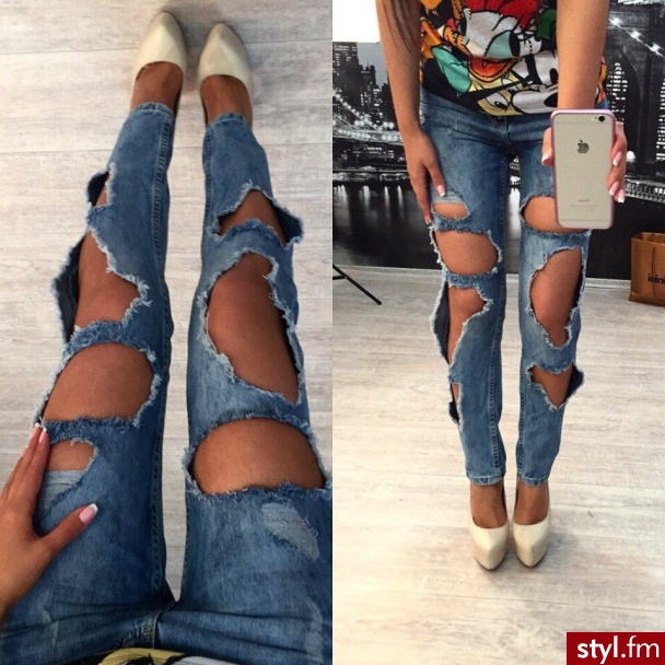 Jeansy Spodnie Moda