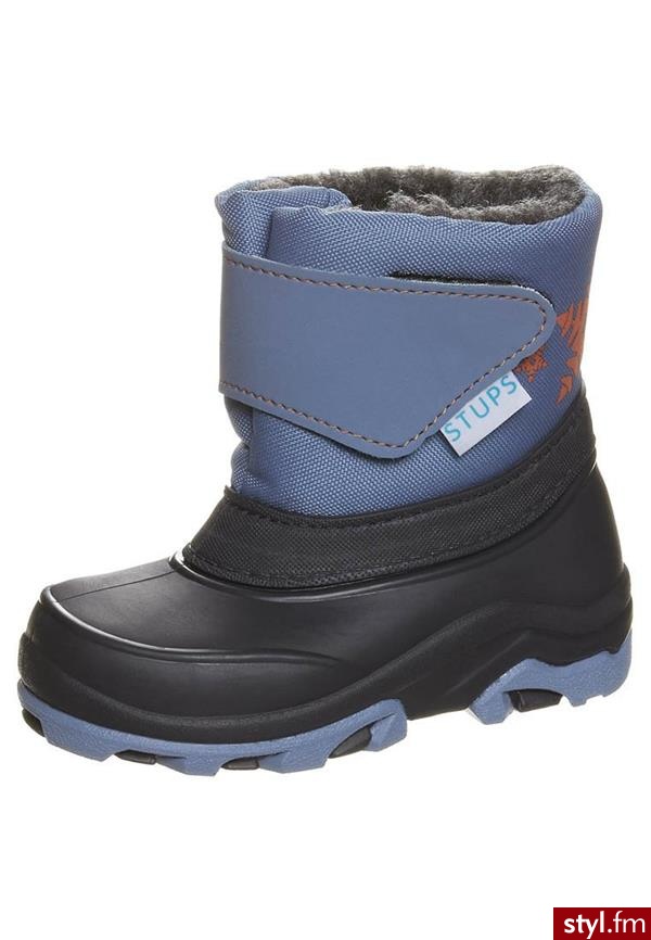STUPS Śniegowce niebieski (E157) - Pozostałe Buty Moda