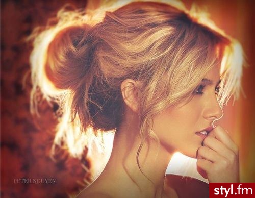 Blond Upięcie Proste z grzywką Na co dzień Średnie Fryzury