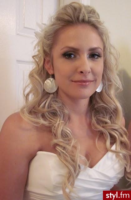 Blond Rozpuszczone Kręcone Ślubne Długie Fryzury
