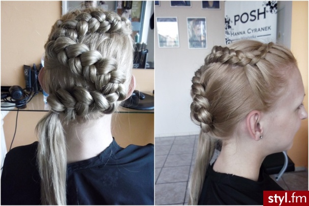 Blond Warkocze Proste Na co dzień Długie Fryzury