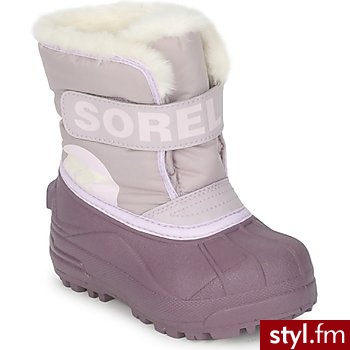 Sorel Buty Dziecko  Snow Commander Violet - Kozaki Buty Moda