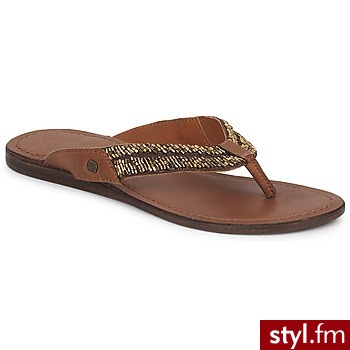 Kickers Japonki SYDNEYCHIC CAMEL - Klapki Buty Moda
