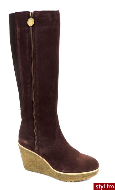 Geox Kozaki na koturnie 0780584D - Koturny Buty Moda