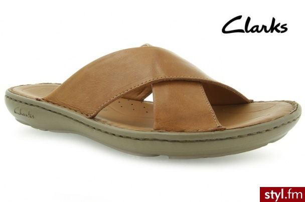 Clarks KLAPKI VILLA SUN MAHOGANY LEATHER - Klapki Buty Moda
