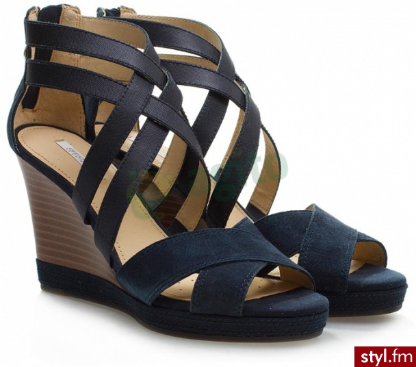 GEOX Sandały sibilla granatowe 536023 - Sandały Buty Moda