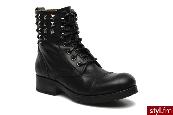 Koah PÓŁBUTY I BOTKI BRASS BY (Czarny) - Botki Buty Moda