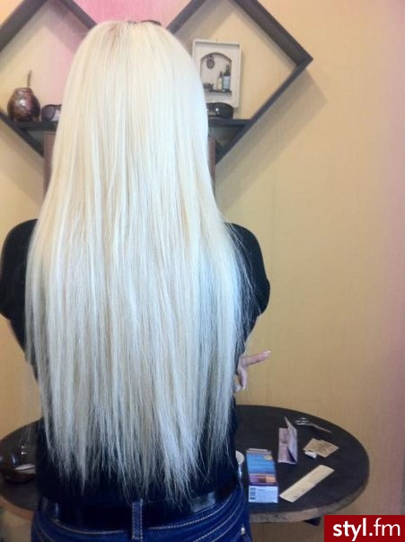 Blond Rozpuszczone Proste Na co dzień Długie Fryzury