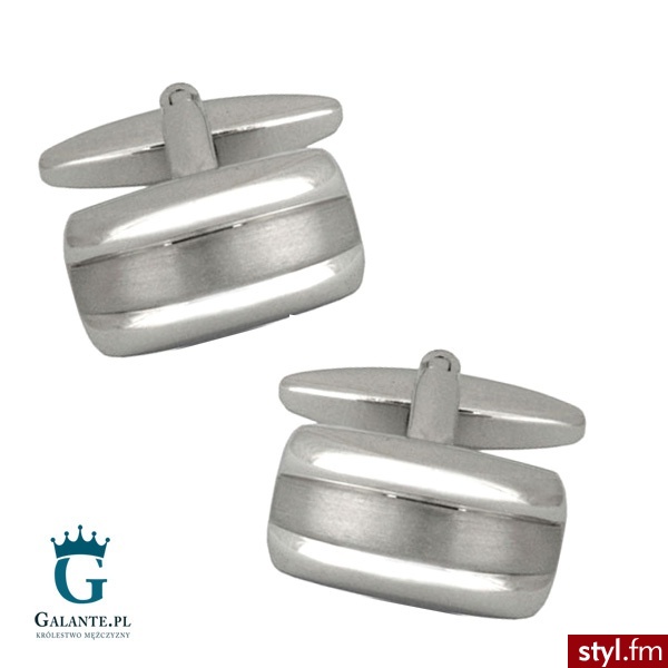 Galante Spinki do mankietów SD-1131 (srebrny) - Opaski i spinki Dodatki Moda