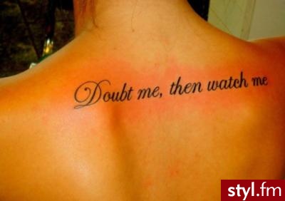 DOUBT ME - Tatuaże