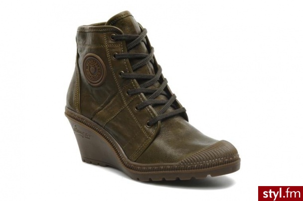 Pataugas PÓŁBUTY I BOTKI GRAY W BY PATAUGAS (Khaki) - Botki Buty Moda