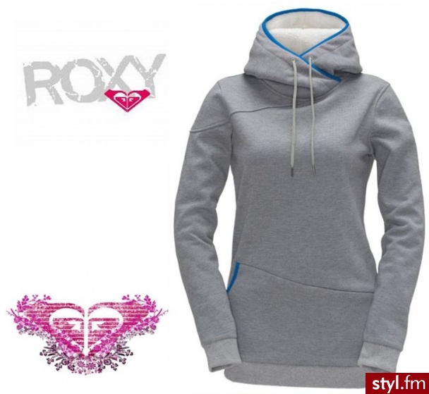 Bluza ROXY WATER FALL długa z kapturem SzARA - Bluzy Ciuchy Moda
