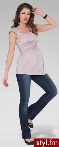 Happy Mum Bluzka Origami beige - Tuniki Ciuchy Moda