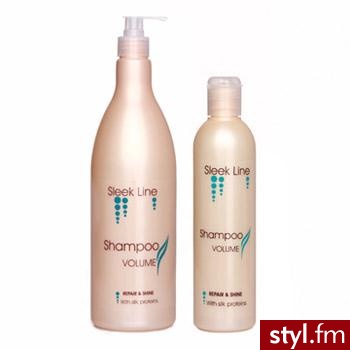 1.SZAMPON SLEEK LINE Z JEDWABIEM VOLUME.<br>2.MASKA SLEEK LINE Z JEDWABIEM VOLUME. - Misz-masz