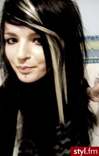 EMO Alternatywne Średnie Fryzury
